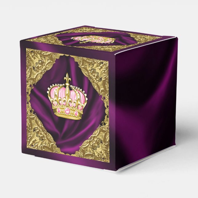 Royal Princess Baby Shower Favor Boxes (Back Side)