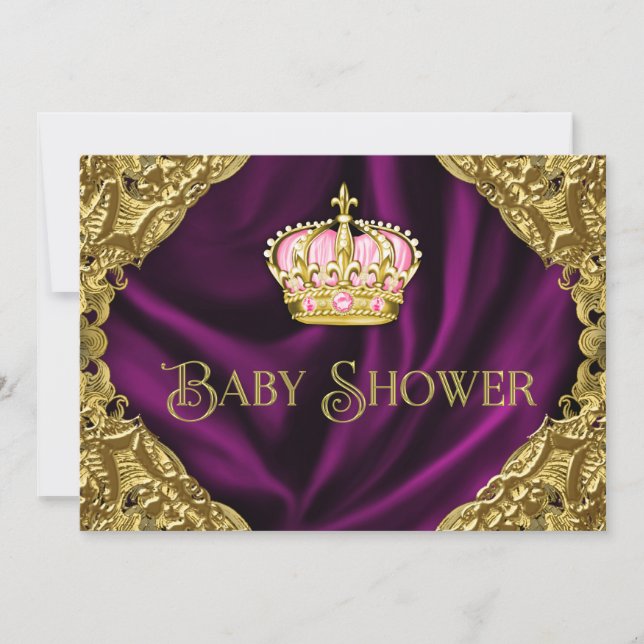 Royal Princess Baby Shower Invitation (Front)