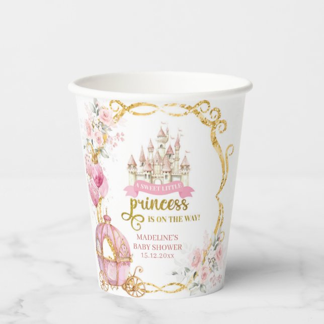 Royal Princess Baby Shower Paper Cups (Front)