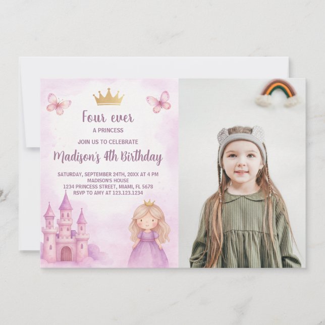 Royal Princess Birthday Invitation (Front)