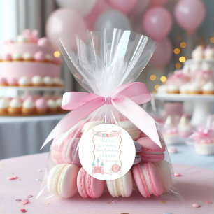 Royal Princess Birthday Party Favor Thank You Classic Round Sticker