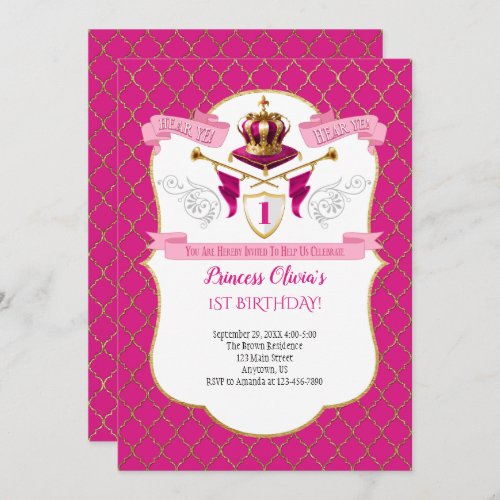 Royal Princess Birthday Party Invitation
