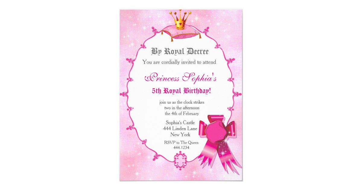 Royal Princess Birthday Party Invitation | Zazzle