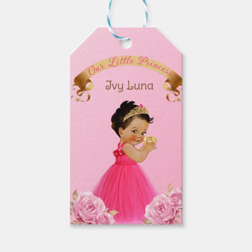 Royal Princess Castle Carriage Pink Gold Girl Gift Tags