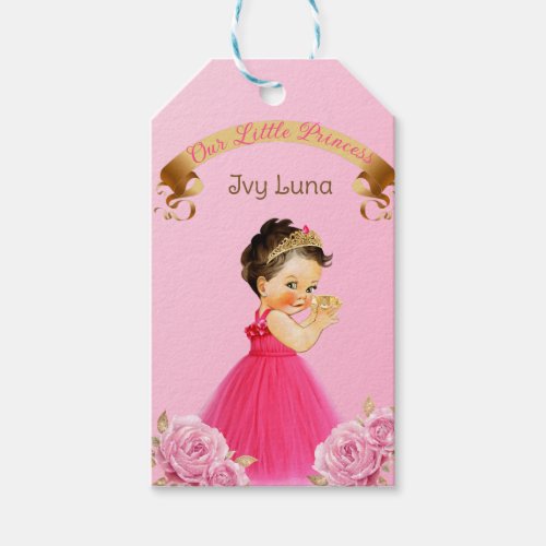 Royal Princess Castle Carriage Pink Gold Girl Gift Tags