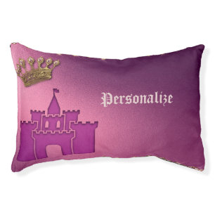 Royal Princess Castle Crown Purple Dog Cat Pet Bed