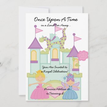 Royal Princess Castle Fairytale Birthday Invite by kids_birthdays at Zazzle