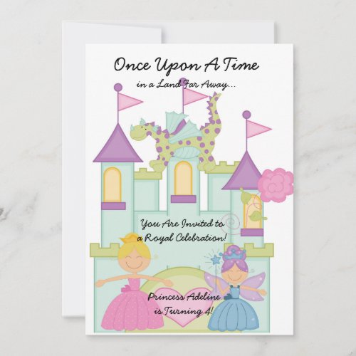 Royal Princess Castle Fairytale Birthday Invite