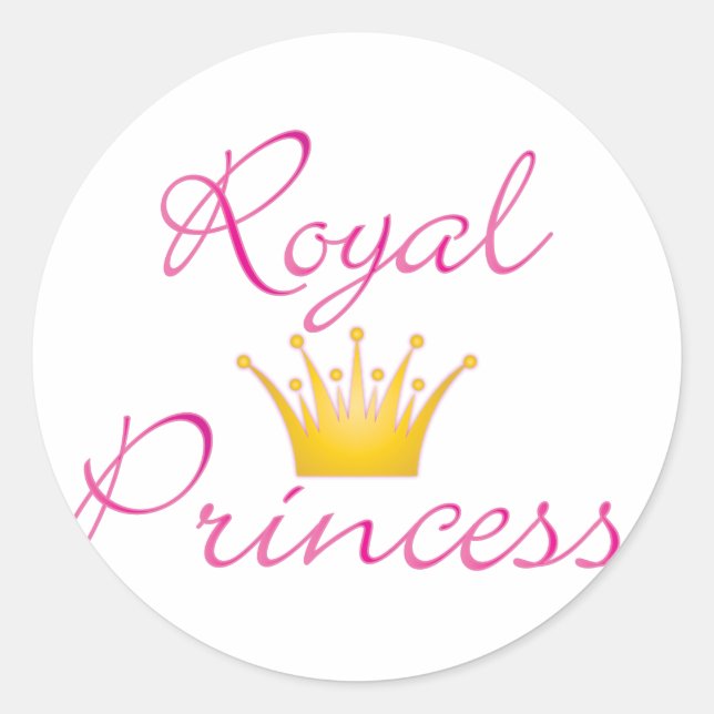 Royal Princess Classic Round Sticker (Front)
