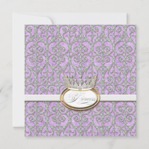 Royal Princess Crown Baby Girl Birth Announcement