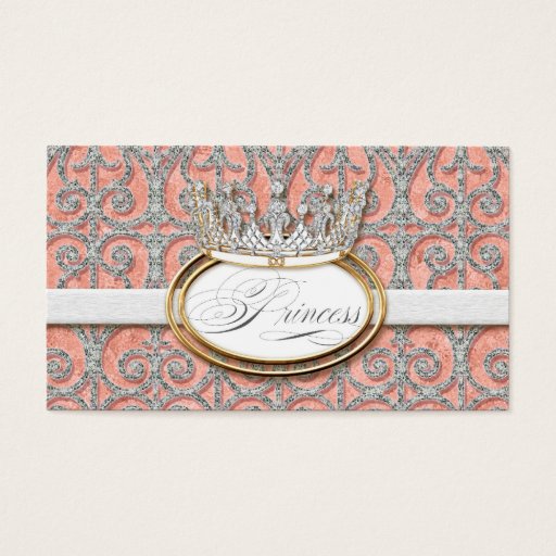 Customizable Royal Princess Crown Baby Girl Shower Favor Tags Business Card