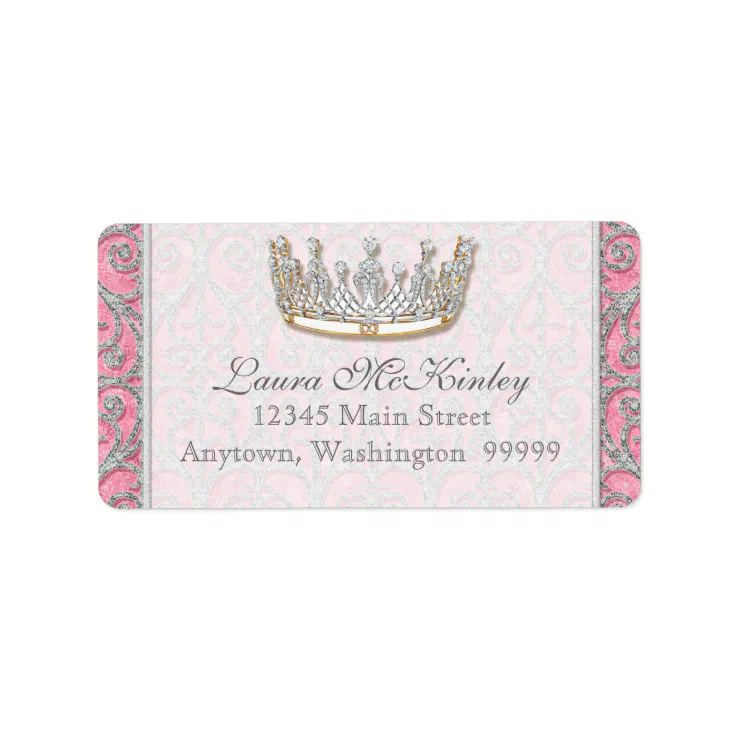 Royal Princess Crown Baby Matching Address Label Zazzle