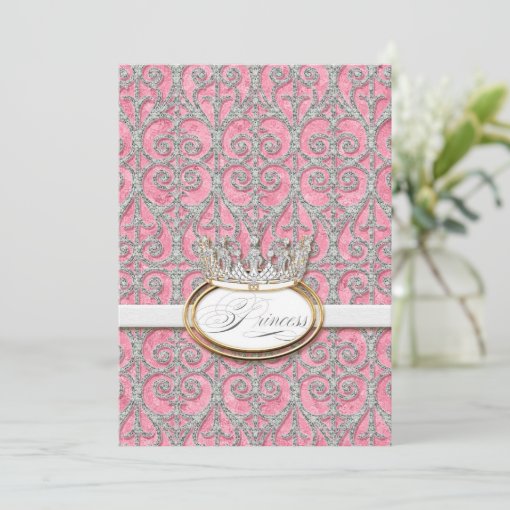 Royal Princess Crown Baby Shower Invitation Zazzle