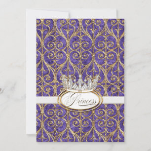 Royal Princess Crown Baby Shower Invitation