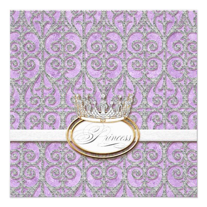 Royal Princess Crown Baby Shower Invitation