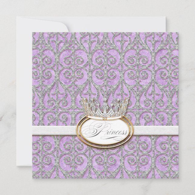 Royal Princess Crown Baby Shower Invitation (Front)