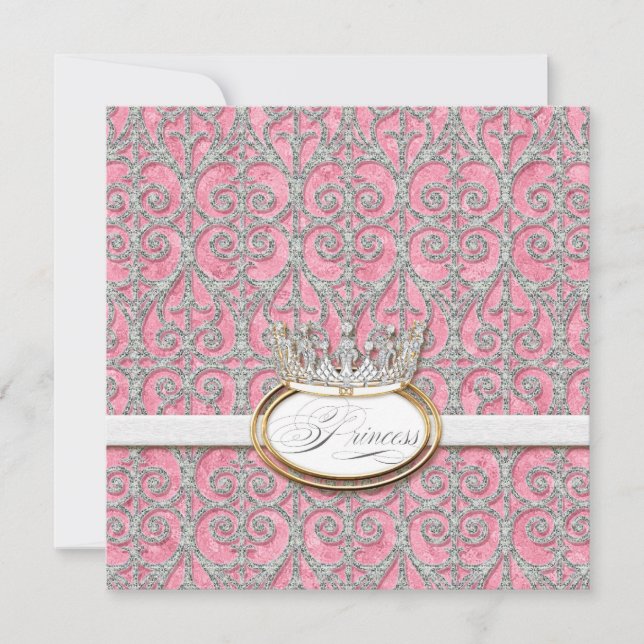Royal Princess Crown Baby Shower Invitation (Front)