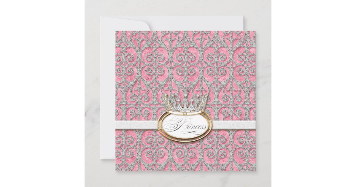 Royal Princess Crown Baby Shower Invitation Zazzle