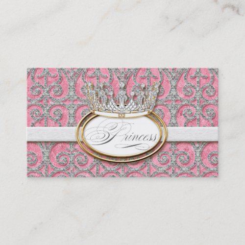 Royal Princess Crown Beauty Pageant Contestant Business Card