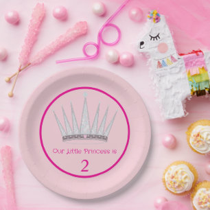 Royal Princess Crown Birthday Paper Plates