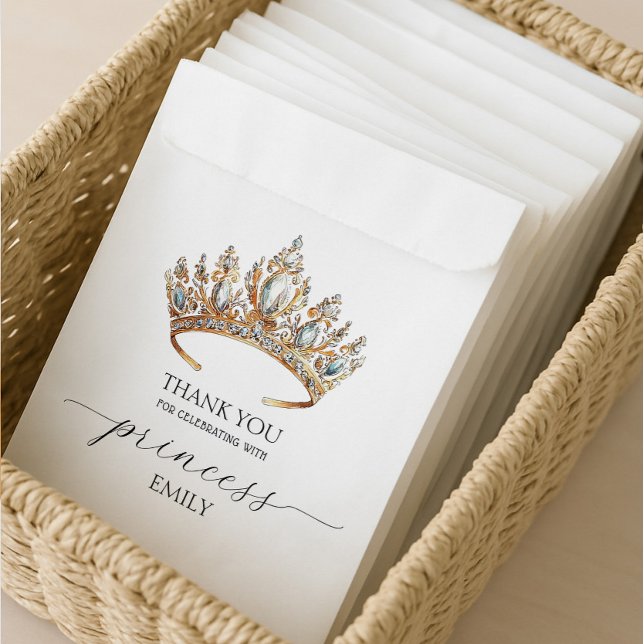 Royal Princess Crown Girl Birthday Party Favor Bag (Creator Uploaded)