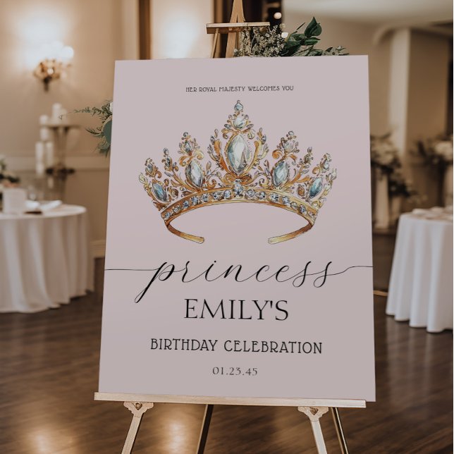 Royal Princess Crown Girl Birthday Party Foam Board (Creator Uploaded)