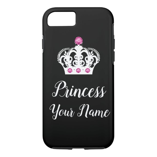 Royal Princess Monogram Crown Design Case-Mate iPhone Case (Back)