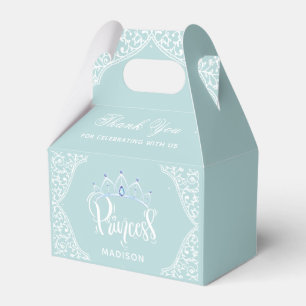 Royal Princess Party Blue Favor Boxes