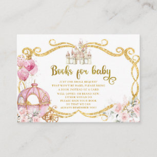Royal Princess Pink Carriage Books for Baby Enclosure Card