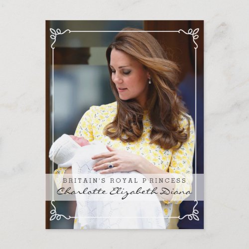 Royal Princess _ William  Kate Postcard