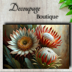 Royal Protea Dreams Decoupage Tissue Paper