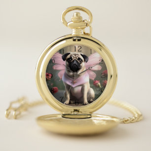 Royal Pug: The Princess Fairy of Enchanted Realms Pocket Watch