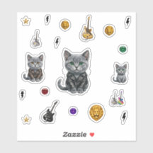 Royal  Punk-Cat Stickers