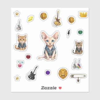 Royal  Punk-Cat Stickers