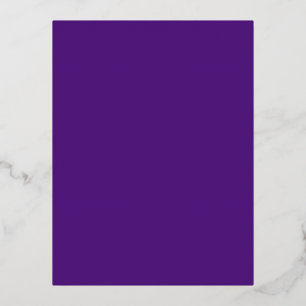Royal Purple #52187E, Greyish Purple Foil Holiday Postcard