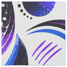 Royal Purple Abstract Swirl Pattern Fabric 