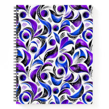 Royal Purple Abstract Swirl Pattern spiral 