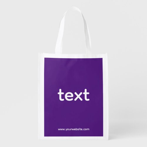 Royal Purple Add Company Name  Website Address Grocery Bag