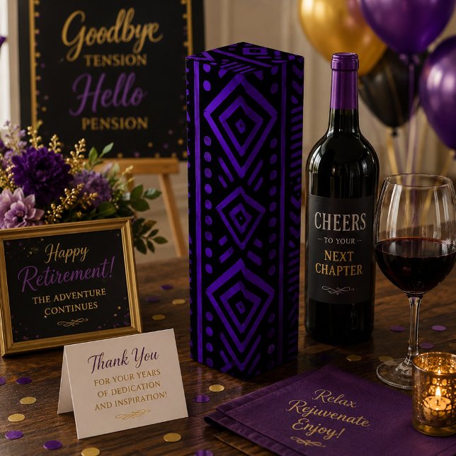 Royal Purple Afrocentric Geometric  Wine Box (Creator Uploaded)