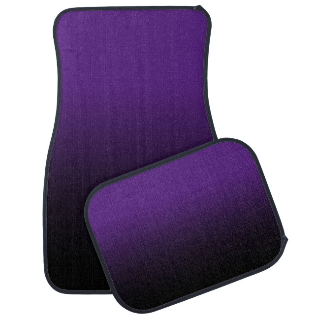 Royal Purple and Black Ombre Car Floor Mat (Set)