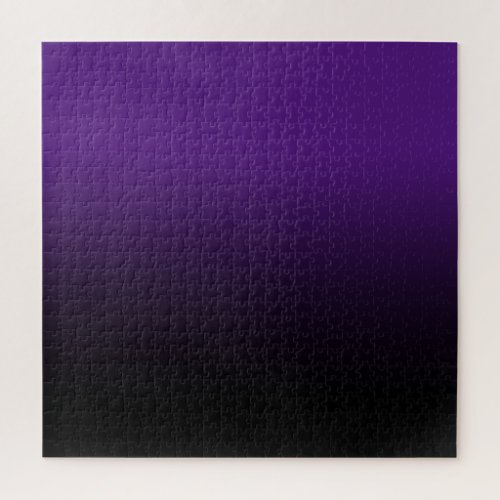 Royal Purple and Black Ombre Jigsaw Puzzle