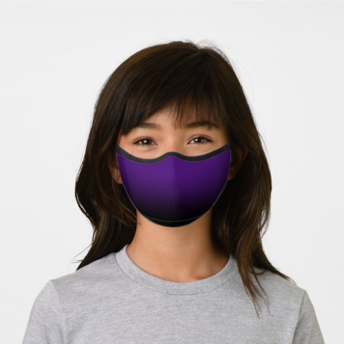 Royal Purple and Black Ombre Premium Face Mask