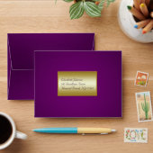 Royal Purple and Gold A2 Envelope for RSVP (Desk)