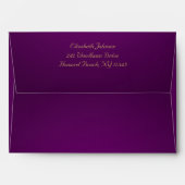 Royal Purple and Gold Envelope for 5x7 Sizes (Back (Top Flap))