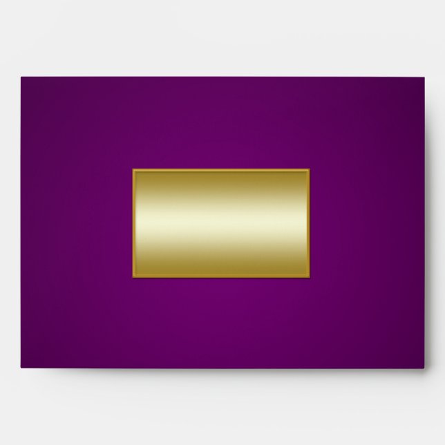 Royal Purple and Gold Envelope for 5x7 Sizes (Front)