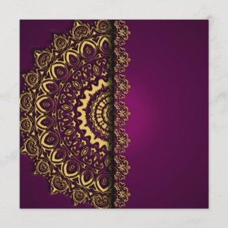 Royal Purple and Gold Invitation