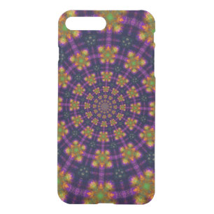 Royal Purple and Gold Kaleidoscope Pattern iPhone 8 Plus/7 Plus Case