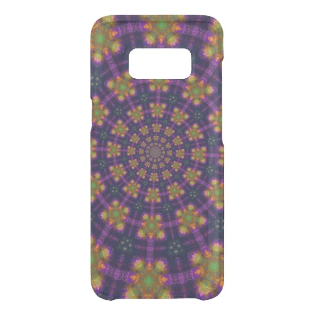 Royal Purple and Gold Kaleidoscope Pattern Uncommon Samsung Galaxy Case (Back)