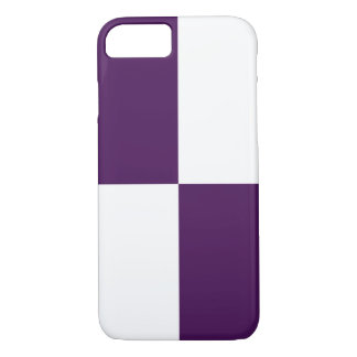 Royal Purple and White Rectangles iPhone 8/7 Case