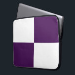 Royal Purple and White Rectangles Laptop Sleeve<br><div class="desc">Two royal purple rectangles and two white rectangles form a checkered pattern in this bold geometric design. The white background is transparent, so you can change it if you like. Just click the "Customize it!" button, then select a “Printed Background Color” in the sidebar. When you're done, click "Add to...</div>